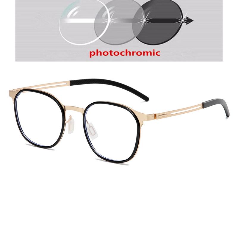 Metal Oversized Student Nearsighted Glasses For Men Fashion Business Shortsighted Prescription Glasses Women -0.5 -0.75 To -6.0