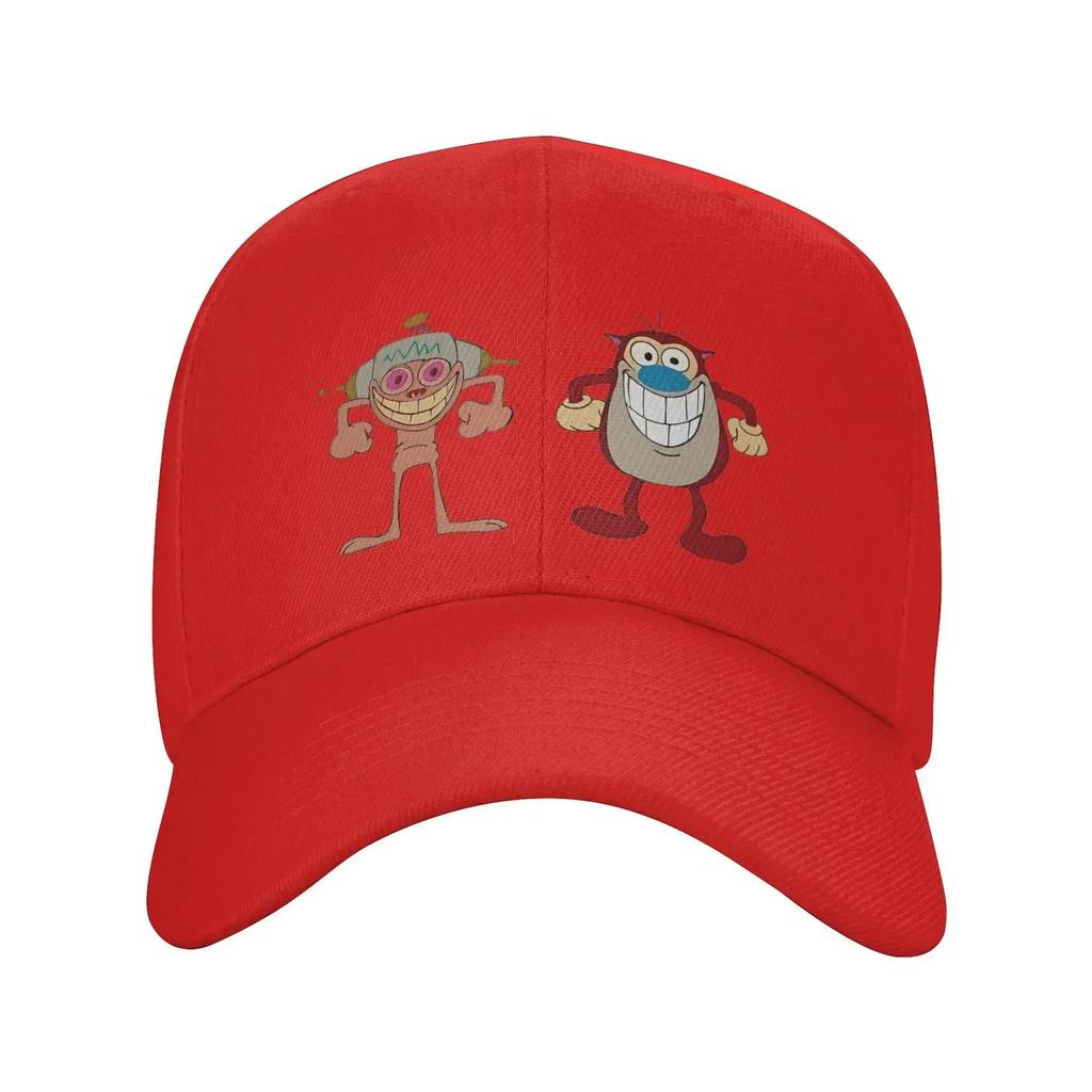 Cappellino da Baseball The Ren & Stimpy Show Cappellino Vintage da Papà Cartone Animato Per Uomo Donna Regolabile Usura Casuale