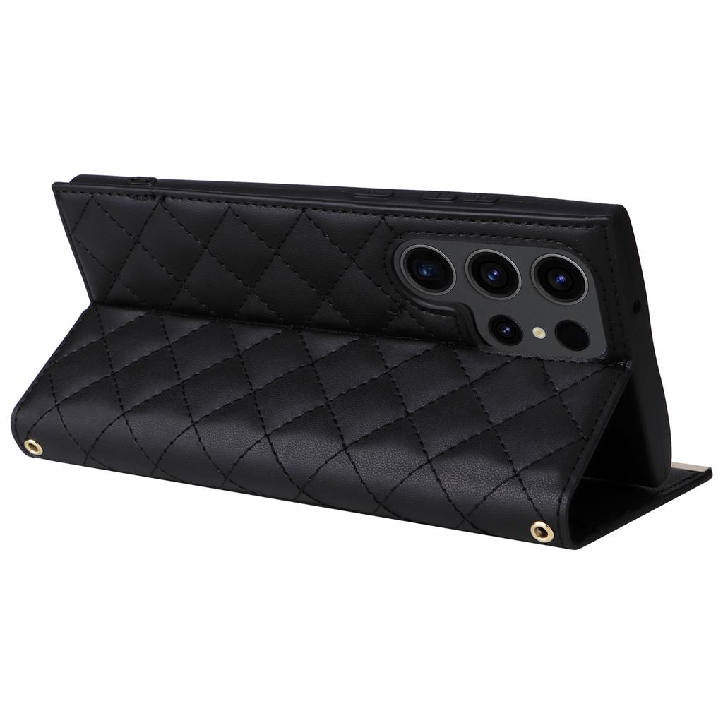 For Samsung Galaxy S23 Ultra Crossbody Case Suction Cup PU Leather Wallet Phone Cover