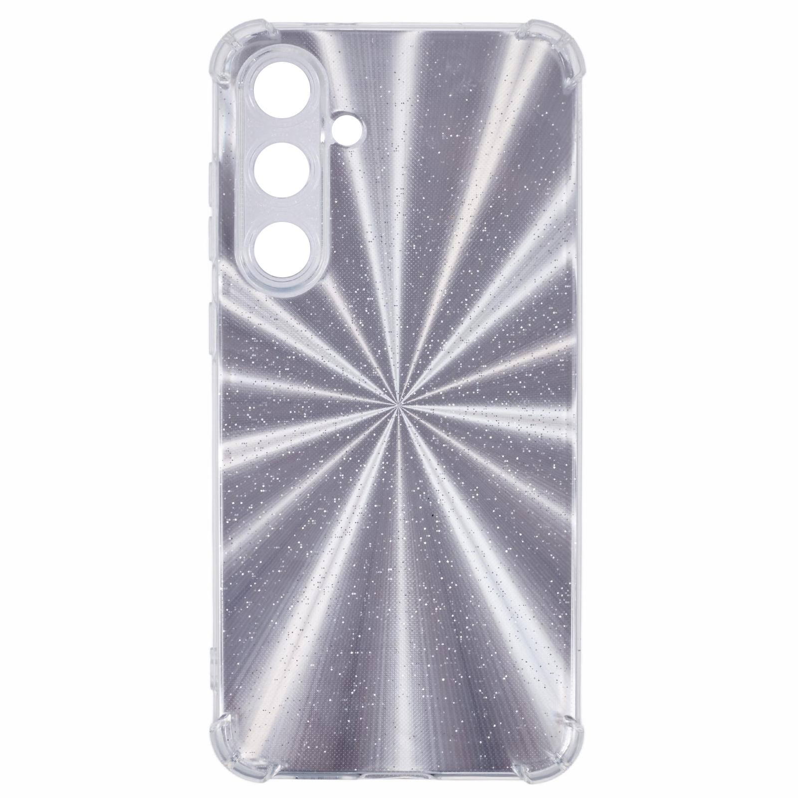 

For Samsung Galaxy S24 FE Phone Case Anti-Drop TPU Protective Cover with Card Paper Aurora Silver