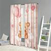 2PCS Digital Printed Curtains with Sweetheart Bear Design, Stylish Window Drapes for Living Room Bedroom Home Decoration