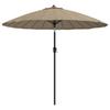 270 Cm Aluminum Mast Sun Umbrella In Taupe