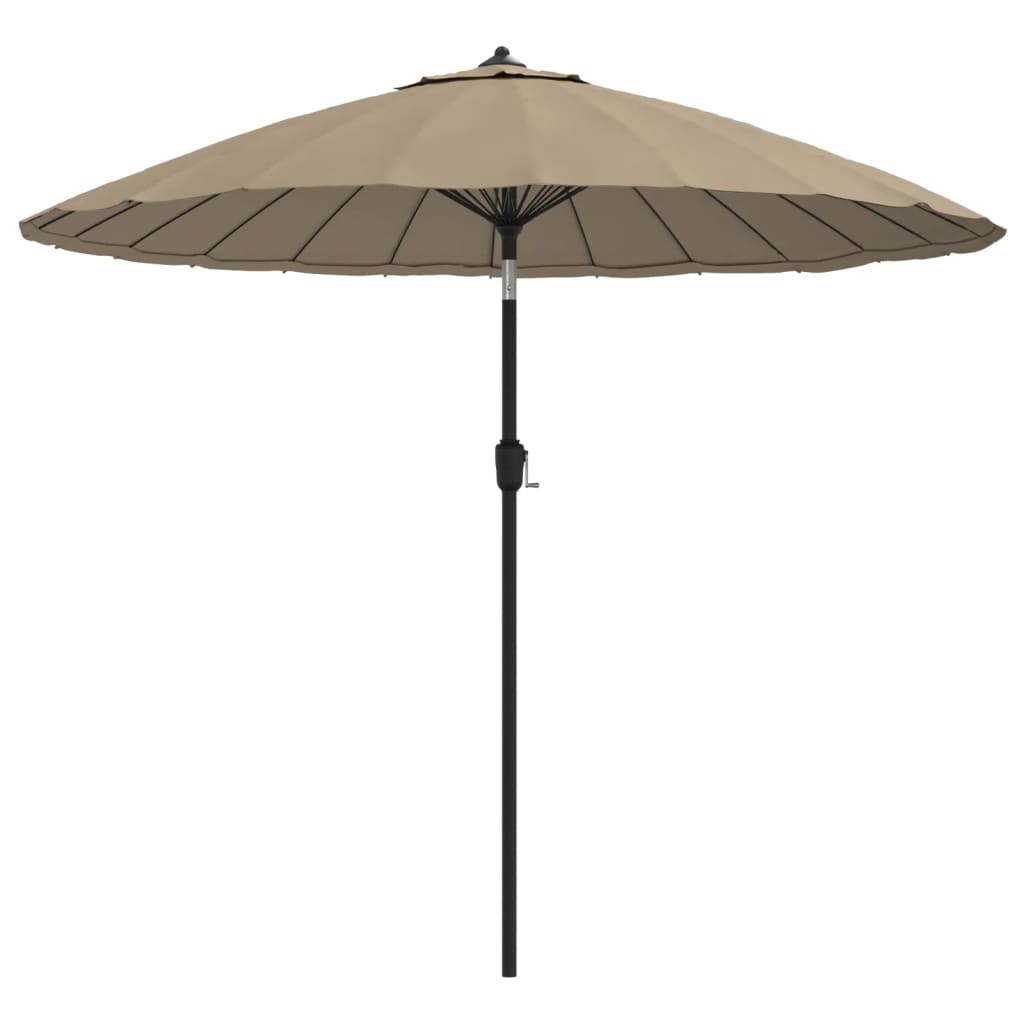 270 Cm Aluminum Mast Sun Umbrella In Taupe