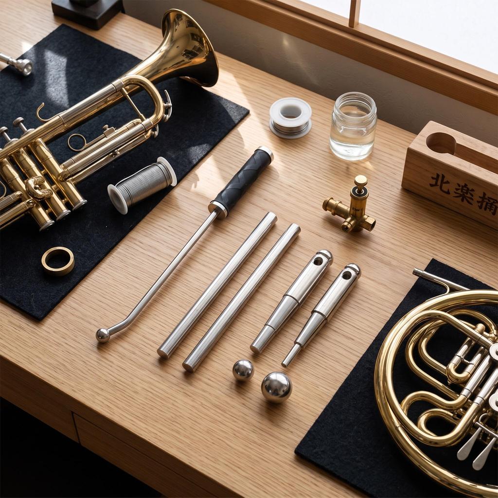 Trumpet Repair Handle Horn Neck Repair Tool Wind Instrument Sheet Metal Tool Accessories Dent Repair Maintenance Kit