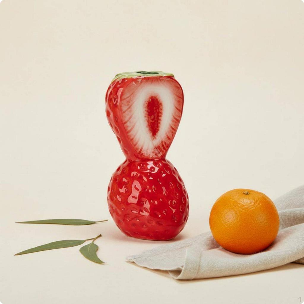 FruitShaped Flower Vase Nordic Style Fruit Bright Color Lemon Shaped Holder Orange