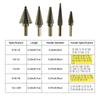 5Pcs 50 Sizes Multiple Hole Drill Cobalt Titanium Cone Drill Durable Step Drill Set  Hole Opening