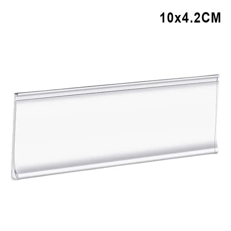 50 STUKS Zelfklevende PVC Labelhouder Kaartsleuf Supermarkt Artikelidentificatie Leeg Transparant Label Prijskaartje DIY