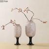 Color Dot Pattern Glass Vase Creative Flower Pots Desk Decoration Flower Arrangement White Floral Vases Room Aesthetic Decor