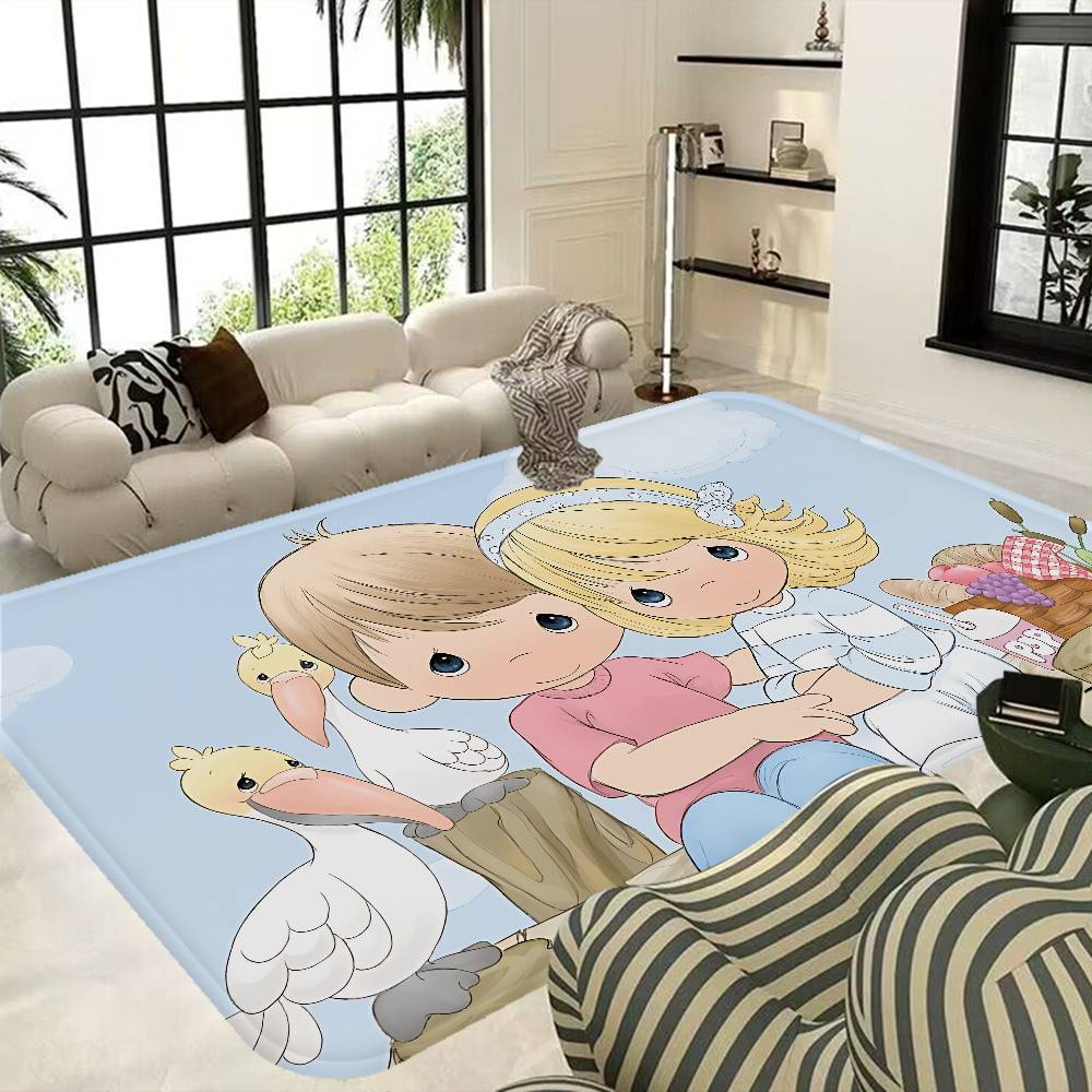 Precious Moments Cute Bathroom Mat Retro Multiple Choice Living Room Kitchen Rug Non-Slip Bedside Mats