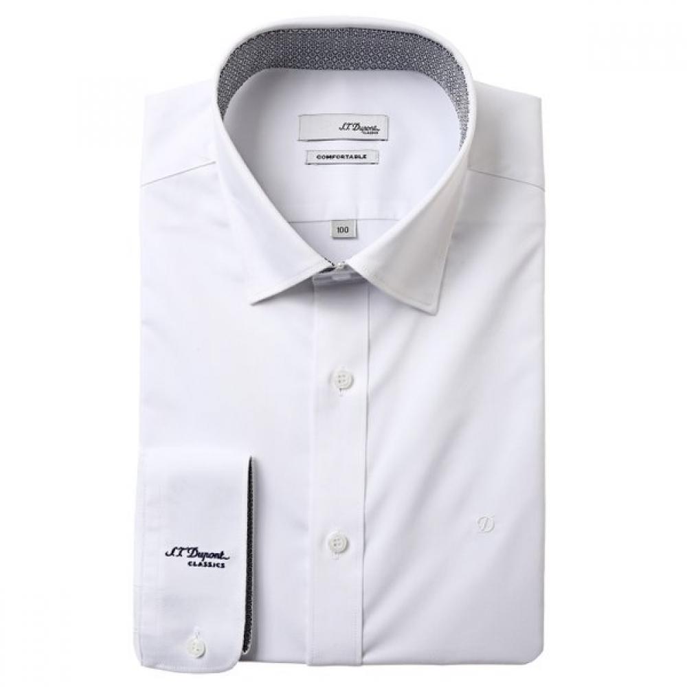 S.t. Dupont Slim Fit Long Sleeve Shirt S5sm22ls925swh 95