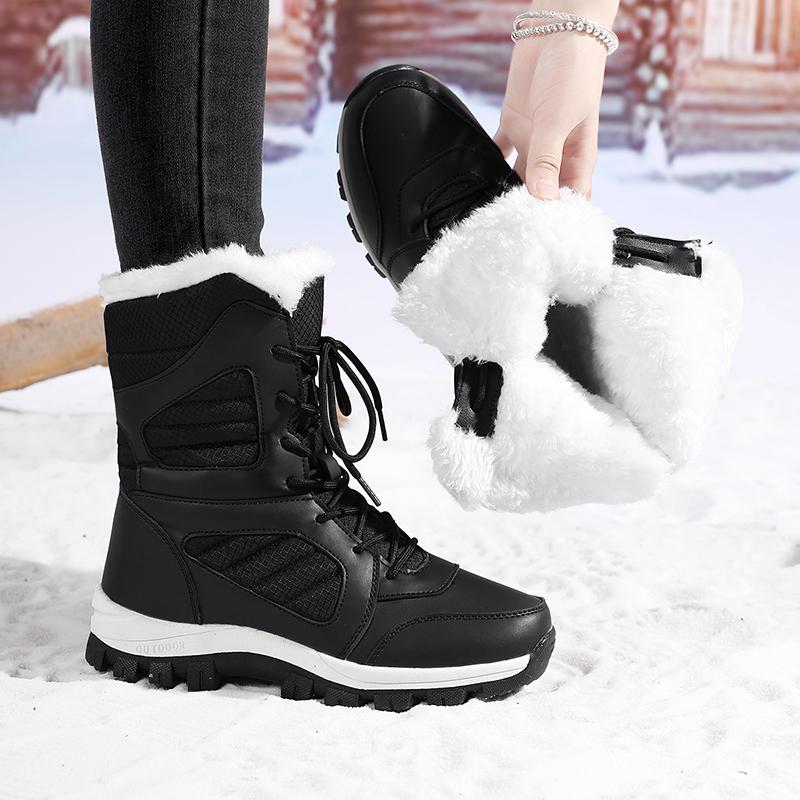Snow Boots for Couples, 2026 Winter New Style, Fleece-Lined, Thickened, Warm, Thick-Soled, Height-Increasing Short Boots
