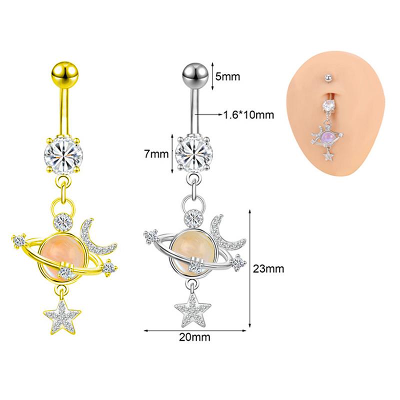 Pink Pendant Belly Button Ring For Women Stainless Steel Navel Piercing Jewelry Rabbit Heart Bear Butterfly Belly Ring