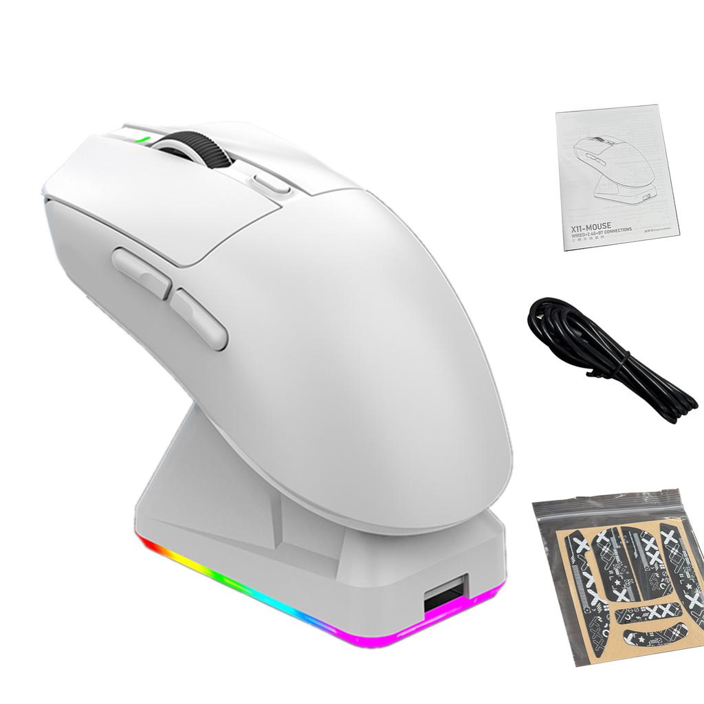 Lightweight Gaming Mouse RGB Light Three-Mode Connection with Wireless Charging Base