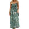 Damenmode Rückenfreies Spaghettiträger Lässiges Lockeres Blumenprint Kleid