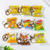 Simulation Korean Potato Chip Snack Bag Keychain Mini Snack Pendant Car Keyring Backpack Charm Decoration Jewelry Gift