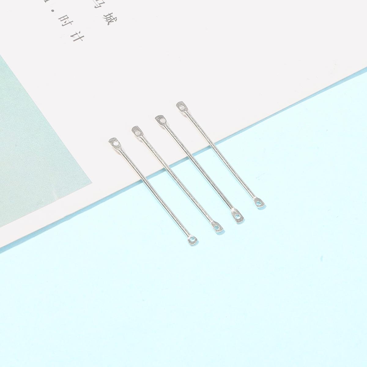 

50 шт. 20/25/30/35/40 мм железный стержень с двойными отверстиями для изготовления ювелирных изделий DIY серьги очарование украшения 35mm 50pcs