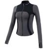 Herbst/Winter Slim Fit Damen Stehkragen Reißverschluss Fitnessjacke - Langarm Yoga Sportbekleidung