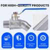 Quarter Turn Garden Hose Water Shut Off 304 Metal with 3/4 Inch Ends, Washers and Seal Tape for Outdoor Faucet Control and Irrigation Tasks