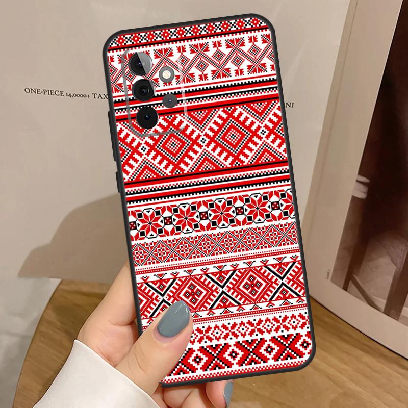 Ukraine Ornament Pattern For Samsung Galaxy A53 A33 A13 A23 A15 A25 A35 A55 A51 A71 A12 A32 A52 A14 A34 A54 Case
