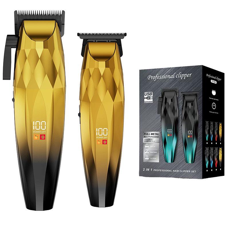 Professional Electric Hair Clipper Set for Barbers - Includes Carving Tool