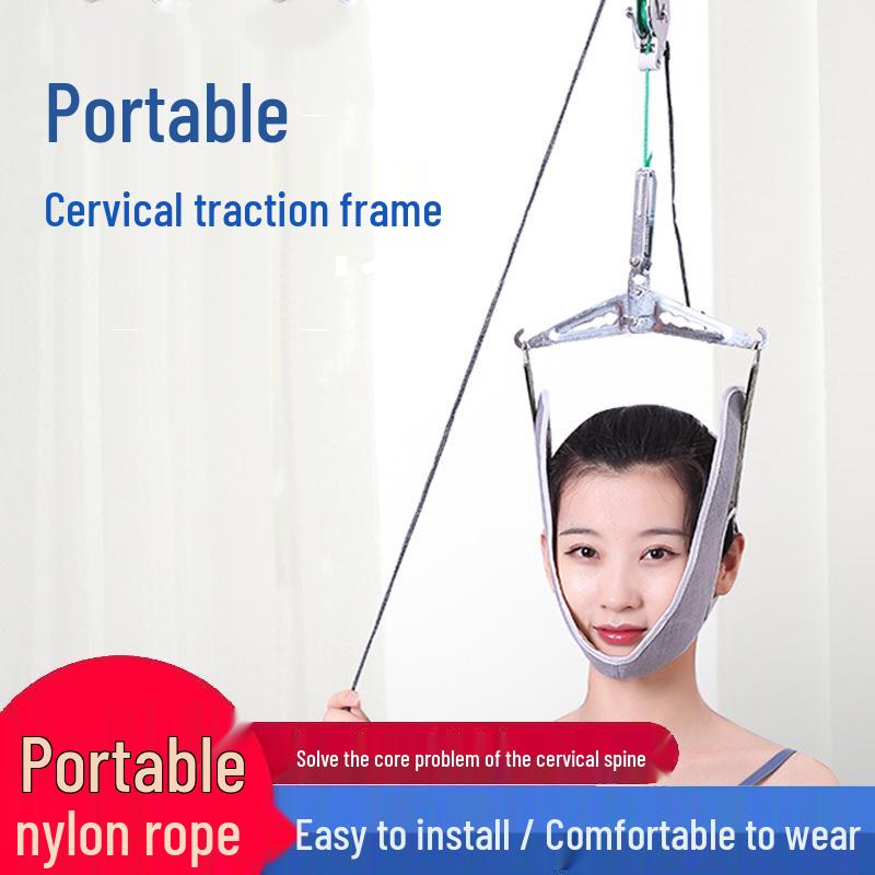 Cervical Traction Neck Frame Corrector, Door Hanging Neck Stretcher for Home and Hospital Use