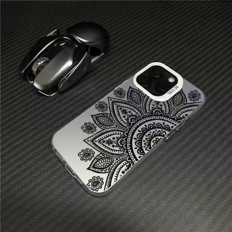 Premium pattern is suitable for Apple 15Pro mobile phone case, premium colored silver 14/13/12/11 luxury XR high value