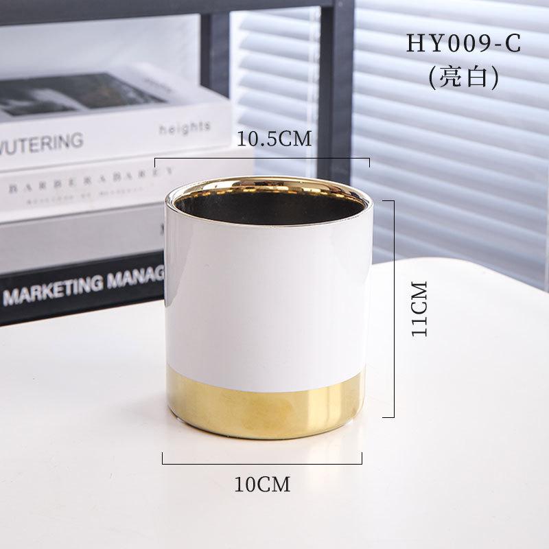 INS Severský Jednoduchý Rovný Kulatý Sukulentní Keramický Malý Květináč Domácí Stolní Řemeslné Ozdoby Velkoobchodní Množství