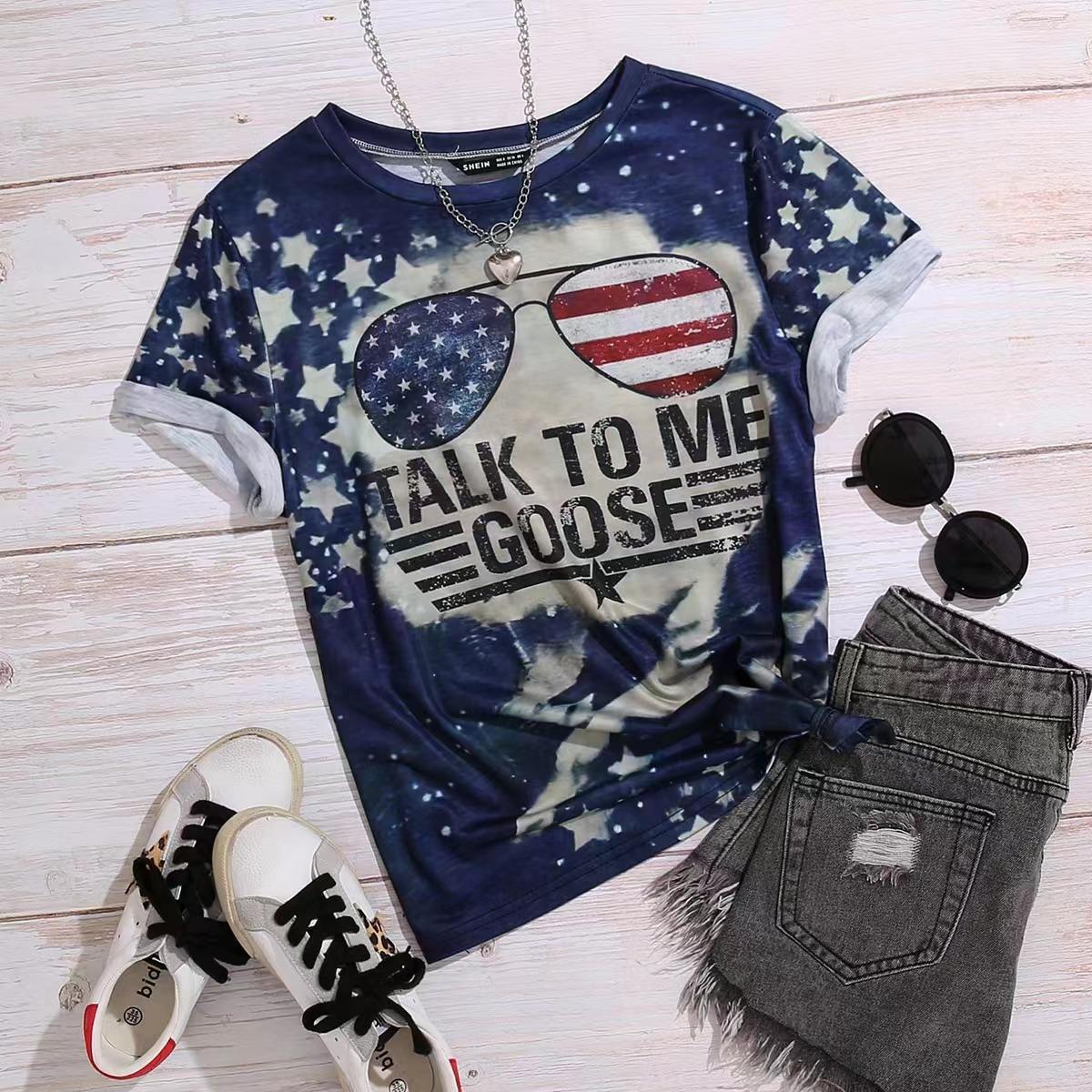 

Цифрова футболка з коротким рукавом Fashion Girl Alphabet 2023 року XXXL