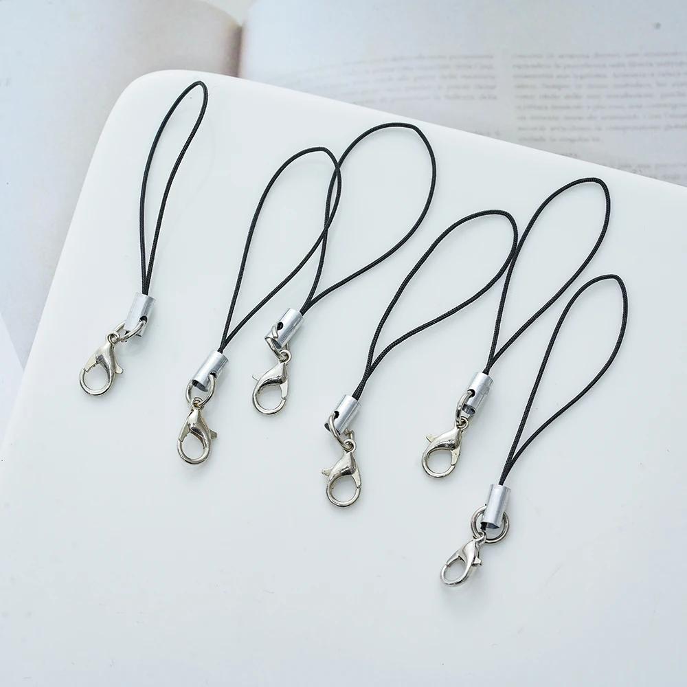 

50 шт. Разноцветный шнурок с хвостом лобстера, ремешок для мобильного телефона, брелок, веревка, DIY подвеска, шармы, аксессуары, фурнитура для ювелирных изделий 50pcs