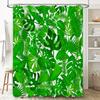Green Palm Leaves Shower Curtain Waterproof Bathroom Decor For Home Decoration 69X70 Inches Green