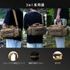 Goture Fishing Fishing Bag with Rod Waterproof Tackle Shoulder Multifunctional Fishing Large Fishing Gear Storage Bag for Hiking and Outdoor Khaki