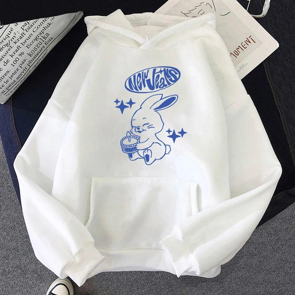 

NewJeans Tokki Bunnies, подарок на день рождения, толстовка для женщин/мужчин, Harajuku, эстетические толстовки с графическим рисунком, унисекс, осень-зима, с капюшоном, Sudaderas