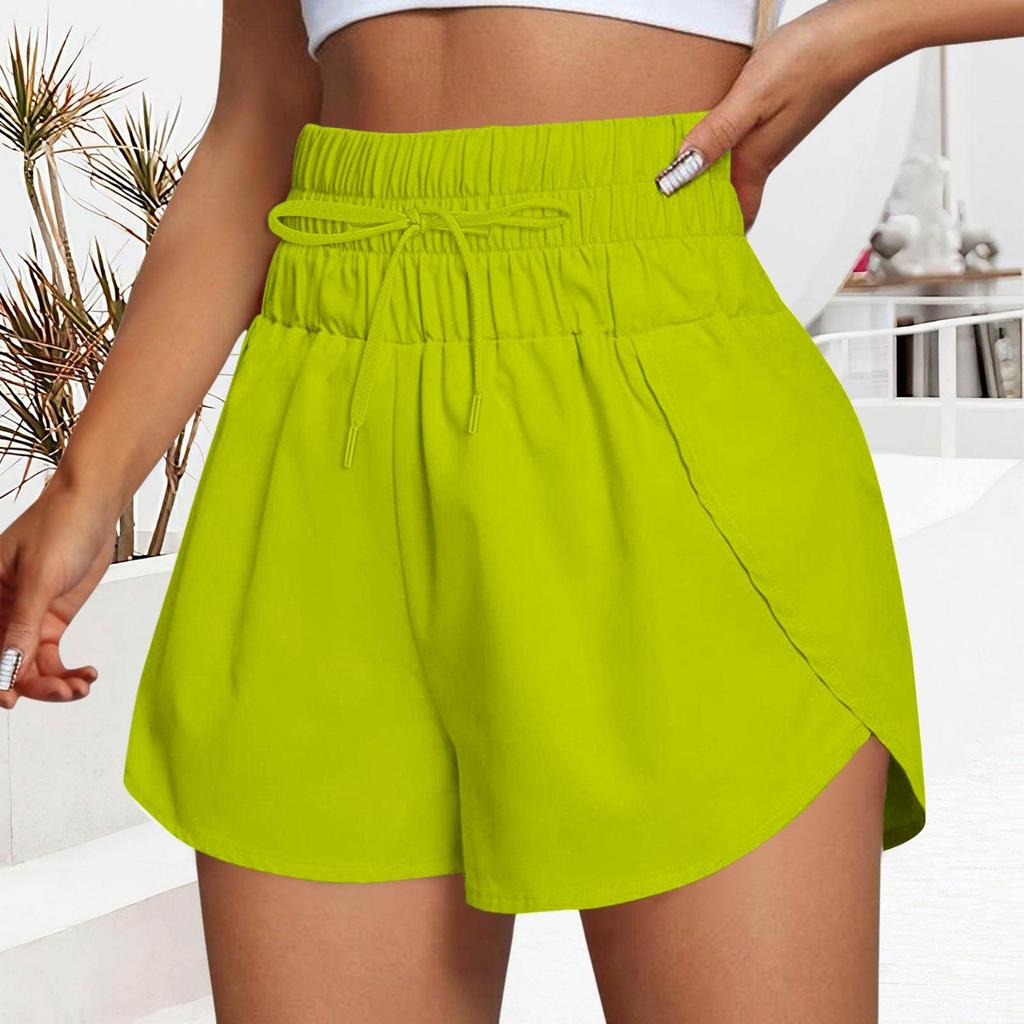 Women's Casual  Summer Elastic Beach Shorts  Solid Casual Shorts