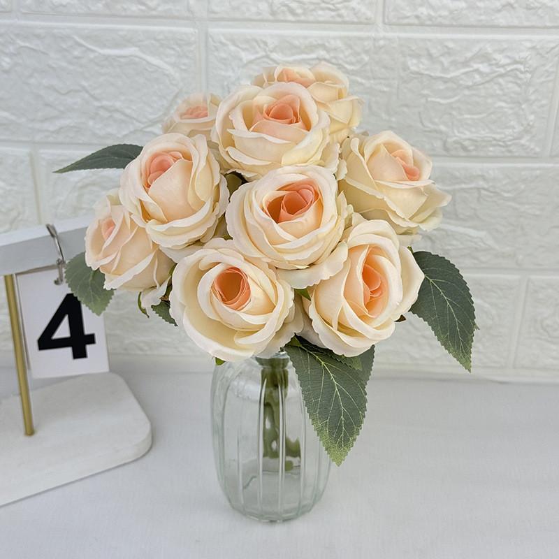 Rose Flower Bouquet For Wedding Photography Home Decor With Silk Material For Celebrations