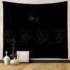 Love Yourself Flower Anime Tapestry Hanging Tarot Hippie Wall Rugs Dorm Wall Hanging Sheets