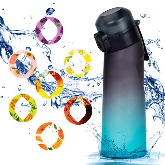 650ml Fruity Water Bottle with 7 Flavors Drinking Bottles for Outdoor Fitness Flavor Travel Mug for School