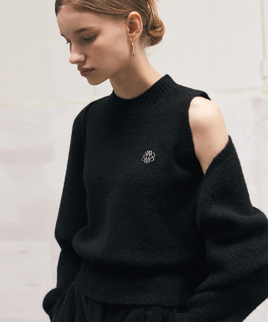 Nigaennikol Nicole Bolero Knit Set Up_Black