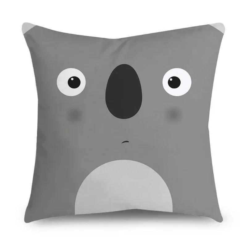 Cute Panda Cushion Cover cartoon Animal Short velvet Pillowcase For Living Room Car Sofa Chair Decorative Pillow covers 45*45cm