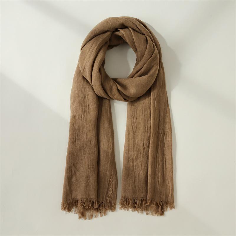 

Милый однотонный шарф женский 2025 новая мода теплый средней длины декоративный шарф-шаль