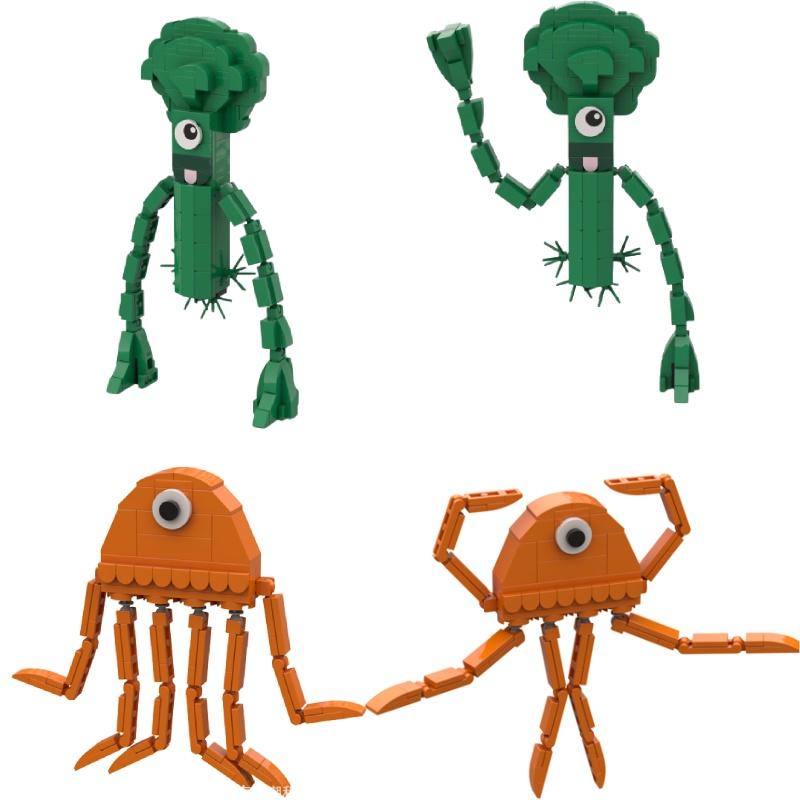 Maze Witch Building Blocks Compatible With Lego, Green Cabbage Table Decoration, Diy Toy For Kids