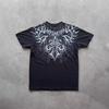 Vintage Black Gothic Printed Hip Hop Street Fashion Y2K Plus Size T-Shirt Crew Neck Short Sleeve Women's