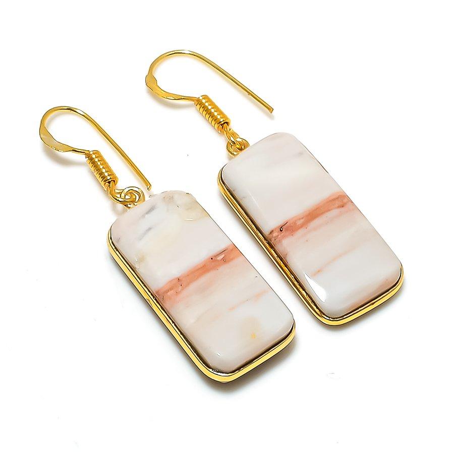 Bloodstone Gemstone 925 Solid Sterling Silver Jewelry Earring 1.73" GK-5765