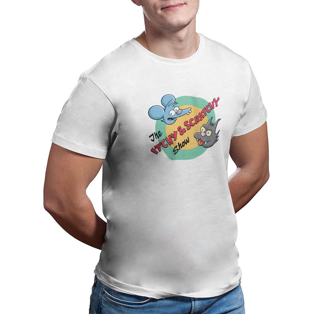 Simpsons Unisex Adult Itchy And Scratchy Show T-Shirt