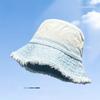 Vintage Denim Fisherman Hat With Wide Brim For Sun Protection And Sunshade In Spring Autumn Style