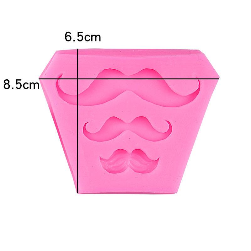 Size Beard Silicone Mold Eight-figure Beard Chocolate Fondant Wedding Banquet Gentleman Modeling Baking Decoration Mold