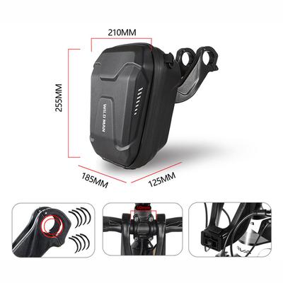 Borsa da manubrio per bicicletta Borsa anteriore per bicicletta Borsa da appendere impermeabile in EVA con guscio rigido da 3 litri con tracolla per