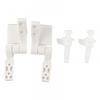 Durability Plastic White Easy Install Nuts Package Content Pair
