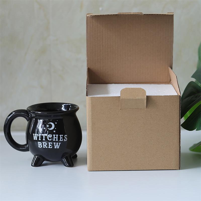 Kreatywne czarownice Brew Kocioł czarownicy Kubek do kawy Czarne ceramiczne kubki do kawy Dekoracja stołu na Halloween