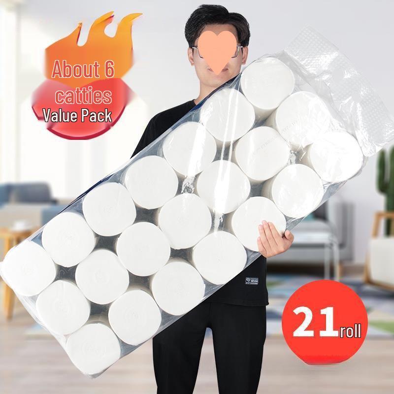 Economical Coreless Toilet Paper: Large, Thick, Multi-layer Roll for Household and Bathroom Use