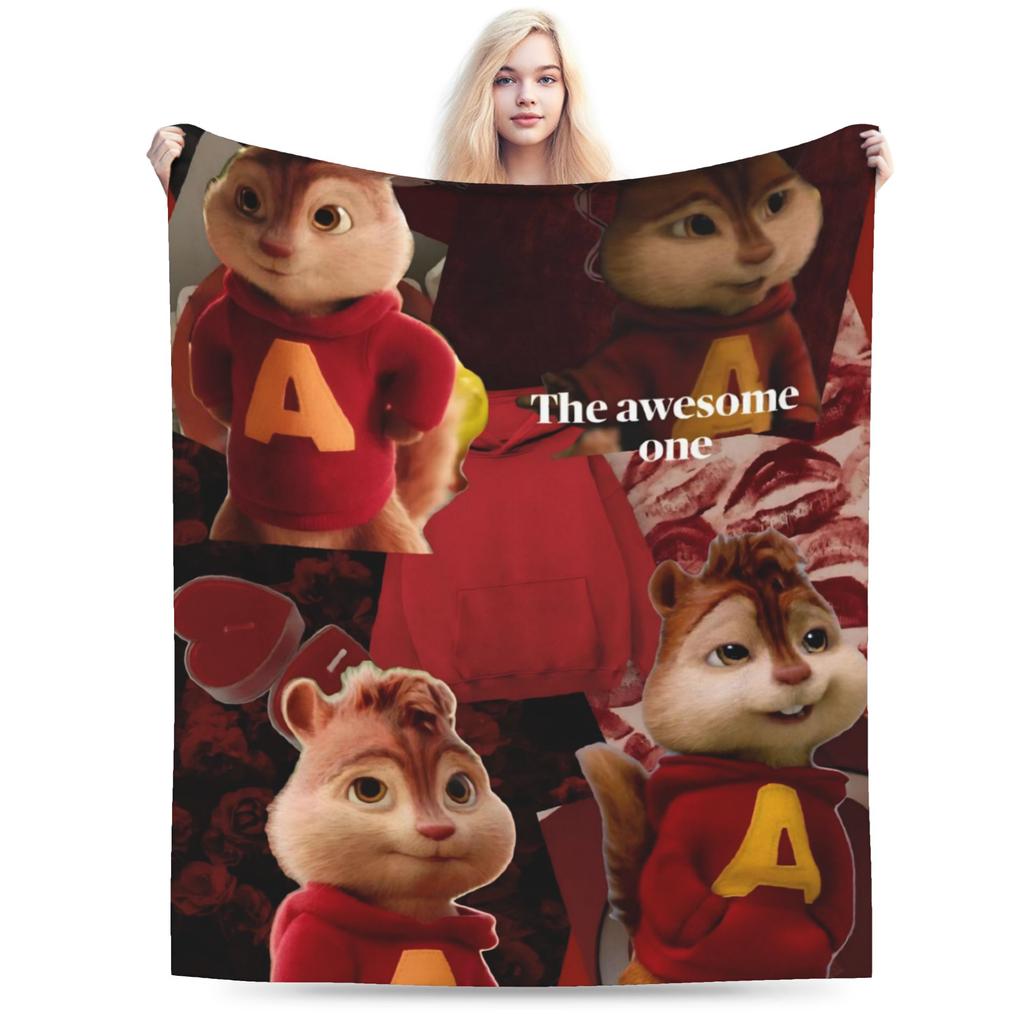 Alvin and the Chipmunks Accessories Blanket Lightweight Thin Flannel Throw Blanket Cozy Quilt